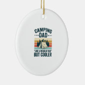 Camping Dad Vintage Retro Outdoor Vector Shirt Des セラミックオーナメント (右)