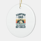 Camping Dad Vintage Retro Outdoor Vector Shirt Des セラミックオーナメント (左)