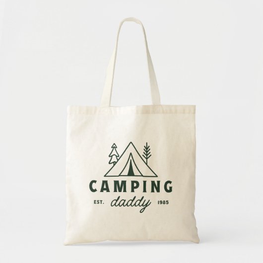 Camping daddy dad forest camper funny father トートバッグ (正面)