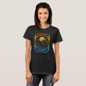 Camping Desert Sunset Cactus Desert Life Succulent Tシャツ (正面フル)