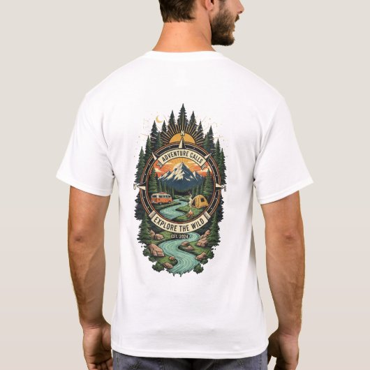 Camping Design T Shirt Tシャツ (裏面)