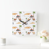 Camping du désert du Sahara marocain スクエア壁時計 (ホーム)