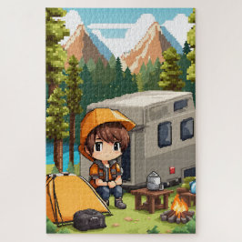 Camping en pixel art ジグソーパズル
