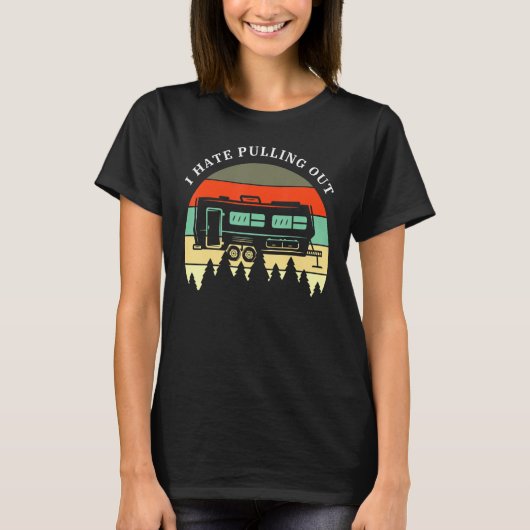 Camping For Men Women Kids Camping Trailer Camper  Tシャツ (正面)