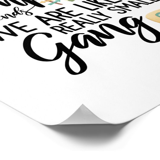 Camping Friends Like A Small Gang Wall Decor ポスター (角)