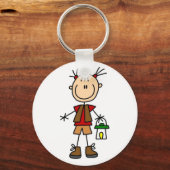 Camping Girl With Lantern Tshirts and Gifts キーホルダー (正面)