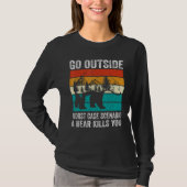 Camping Go Outside Worst Case Scenario A Bear Kill Tシャツ (正面)