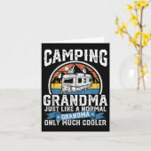 Camping Grandma Funny Camper Rv Retro Outdoors Wom カード (黄色い花)
