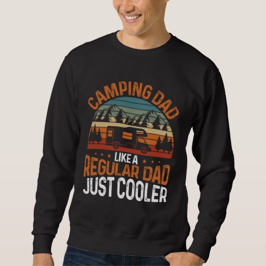 Camping Grandpa A Regular Grandpa Just Cooler Cam スウェットシャツ (正面)