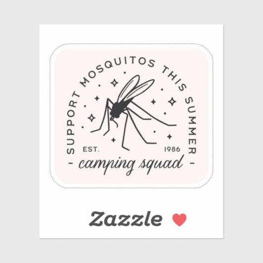Camping group mosquito funny summer camp trip シール (シート)