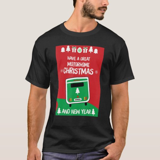 Camping Happy Christmas Camping Motorhome Rv Tシャツ (正面)