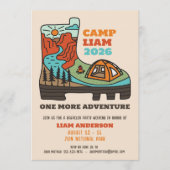 Camping Hiking Bachelor Party Weekend Invitation 招待状 (正面)