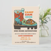 Camping Hiking Bachelor Party Weekend Invitation 招待状 (スタンド正面)