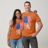 Camping Hiking Lover American Flag For Men Women f Tシャツ (ユニセックス)