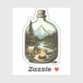 Camping In A Bottle Sticker | Die-Cut Sticker シール (シート)