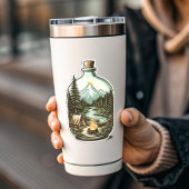 Camping In A Bottle Sticker | Die-Cut Sticker シール