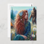 Camping In the Meadow With Sasquatch ポストカード (正面/裏面)