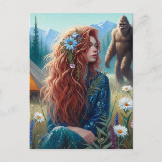 Camping In the Meadow With Sasquatch ポストカード (正面)