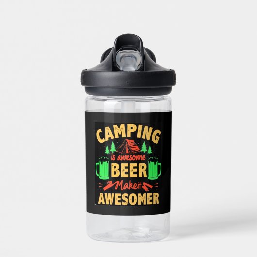 Camping is Awesome Beer Make it Awesomer-67688 ウォーターボトル (正面)