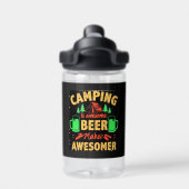 Camping is Awesome Beer Make it Awesomer-67688 ウォーターボトル (背面)