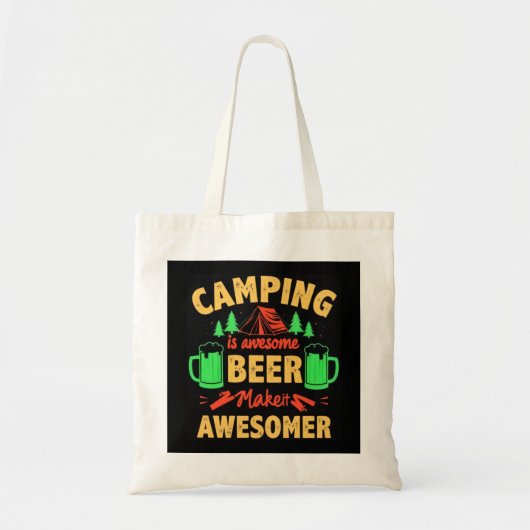 Camping is Awesome Beer Make it Awesomer-67688 トートバッグ (正面)