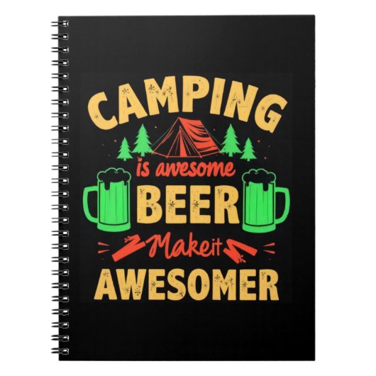 Camping is Awesome Beer Make it Awesomer-67688 ノートブック (正面)