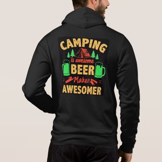 Camping is Awesome Beer Make it Awesomer-67688 パーカ (裏面)