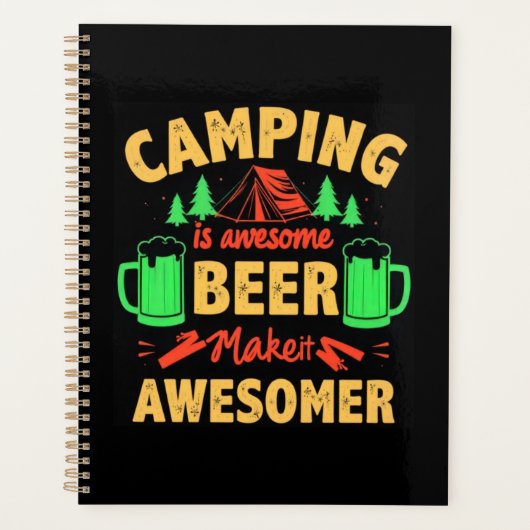 Camping is Awesome Beer Make it Awesomer-67688 プランナー手帳 (正面)