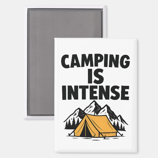 Camping Is Intense Kitchen Magnet マグネット (正面/裏面)