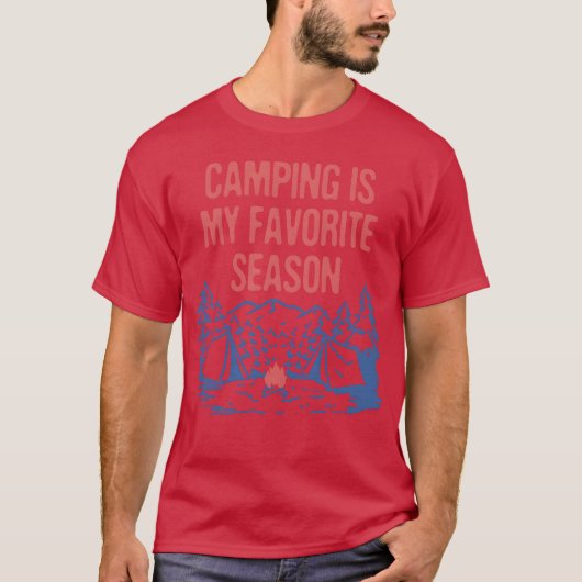 Camping is My Favorite Season Camper Summer Camp v Tシャツ (正面)