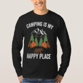 Camping is my Happy Place Tシャツ (正面)