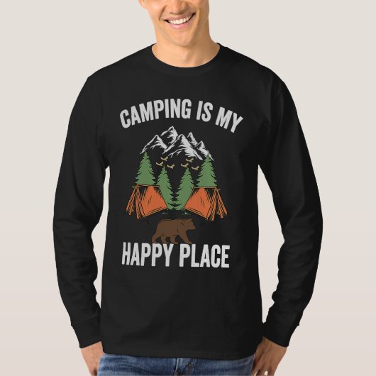 Camping is my Happy Place Tシャツ (正面)