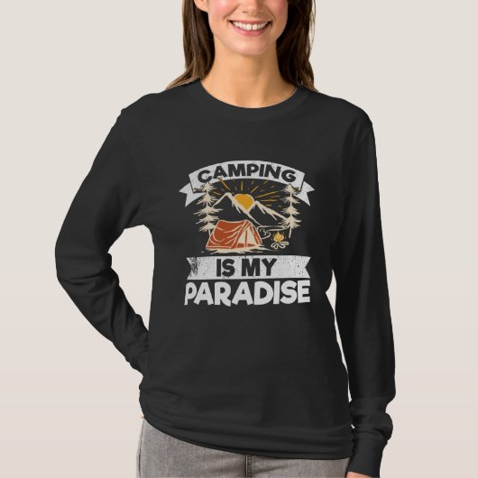 Camping Is My Paradise Tシャツ (正面)