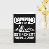 Camping Is My Retirement Plan Funny Camping Lover  カード (黄色い花)