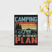 Camping Is My Retirement Plan Retired Camper  カード (黄色い花)