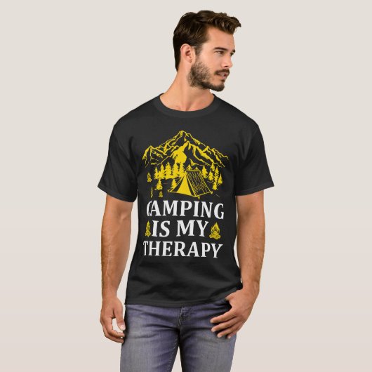 Camping is Myherapy funny Tシャツ (正面フル)
