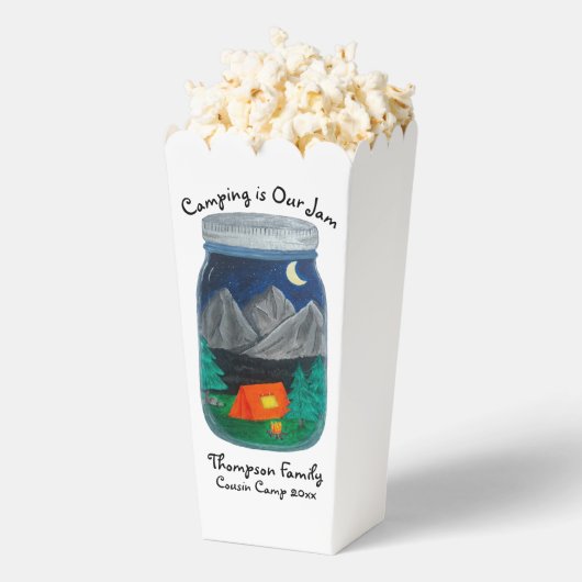 Camping is Our Jam Tent and Mountains in Jar フェイバーボックス (はじけた状態)