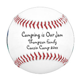 Camping is Our Jam Tent and Mountains in Jar 野球ボール
