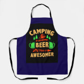 Camping is Swesome Beer Make it Aesomer-45676  エプロン (正面)