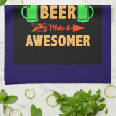 Camping is Swesome Beer Make it Aesomer-45676  キッチンタオル (折り畳み)