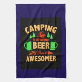 Camping is Swesome Beer Make it Aesomer-45676  キッチンタオル (縦)