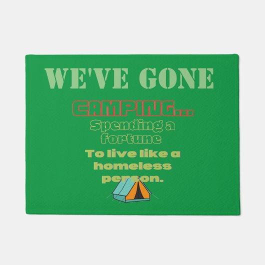 camping joke for dad ドアマット (正面)