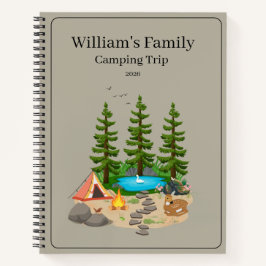 Camping Journal With Camping Illustration  ノートブック
