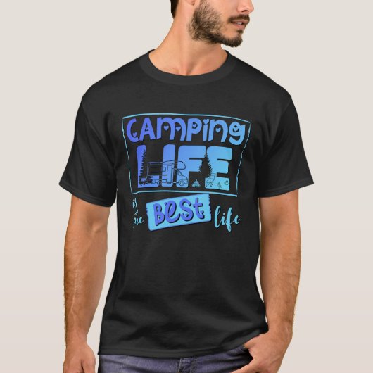 Camping Leben ist das beste Leben Tシャツ (正面)
