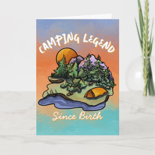Camping Legend Birthday Card サンキューカード (正面)