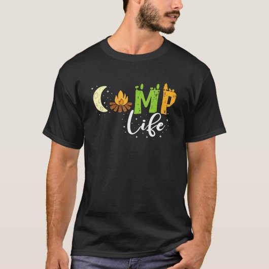 Camping Life Camper Forest Summer Camping Road Tri Tシャツ (正面)