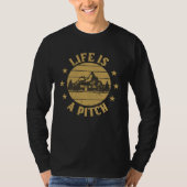 Camping Life Is A Pitch Motorhome  Camper Tシャツ (正面)