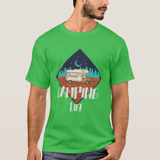 CAMPING LIFE pd119 少年 Tシャツ (正面)