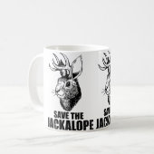 Camping Lover Jackalope コーヒーマグカップ (正面左)