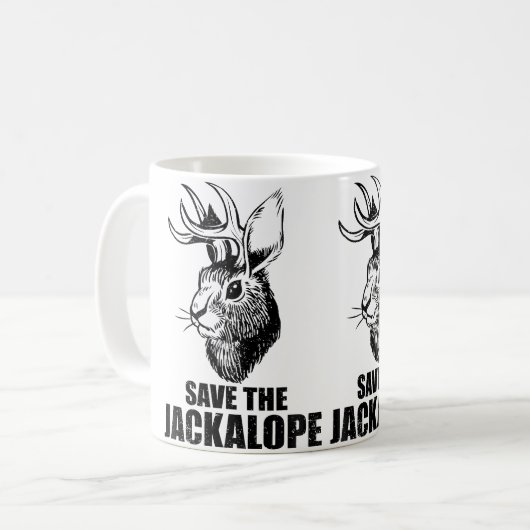 Camping Lover Jackalope コーヒーマグカップ (正面左)